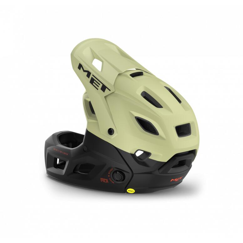 Casque avec Mentonnière Amovible Met Parachute MCR Mips Vert/Noir 2/6