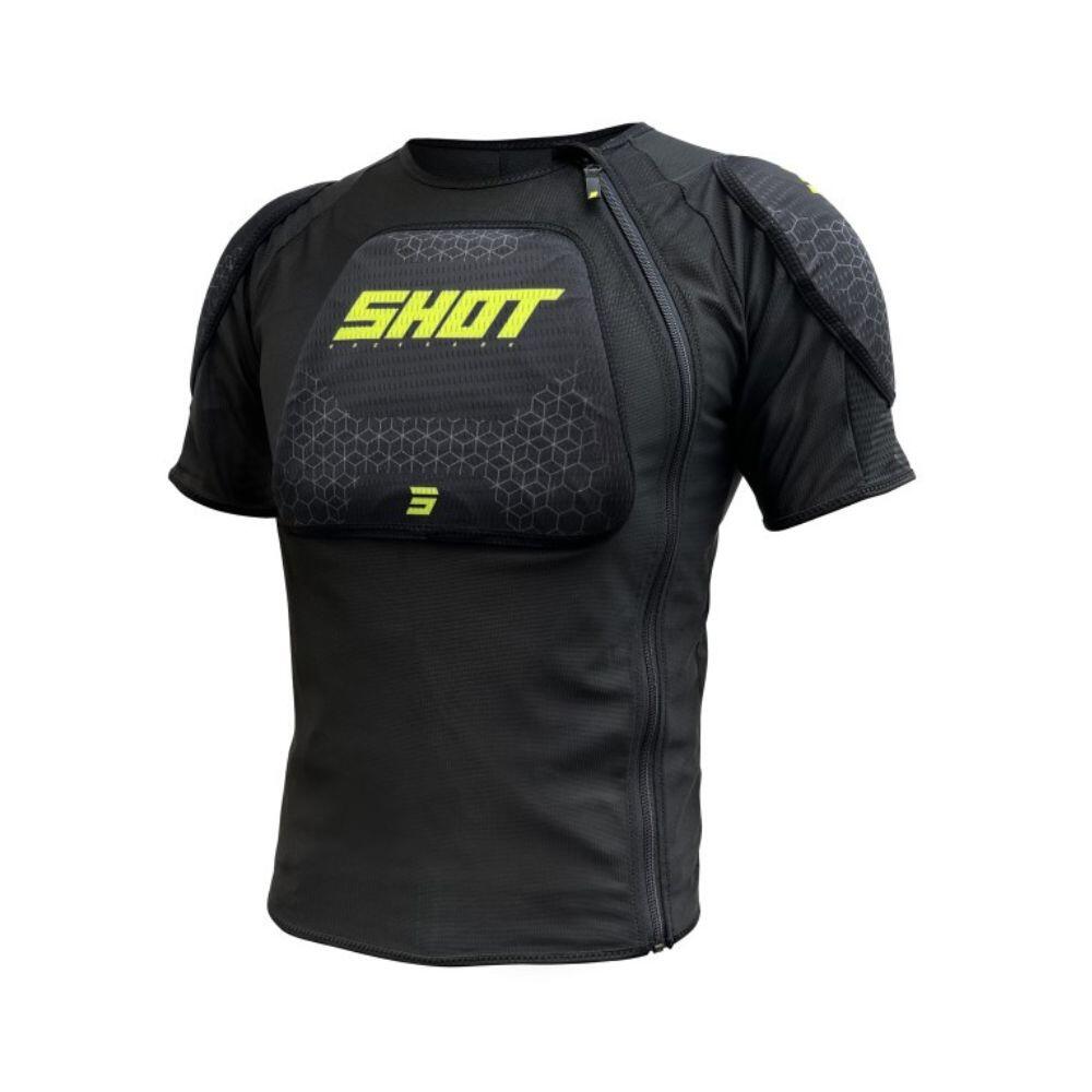 SHOT RACE GEAR Vest Shot Airlight - Korte Mouwen - Zwart/Neon Geel