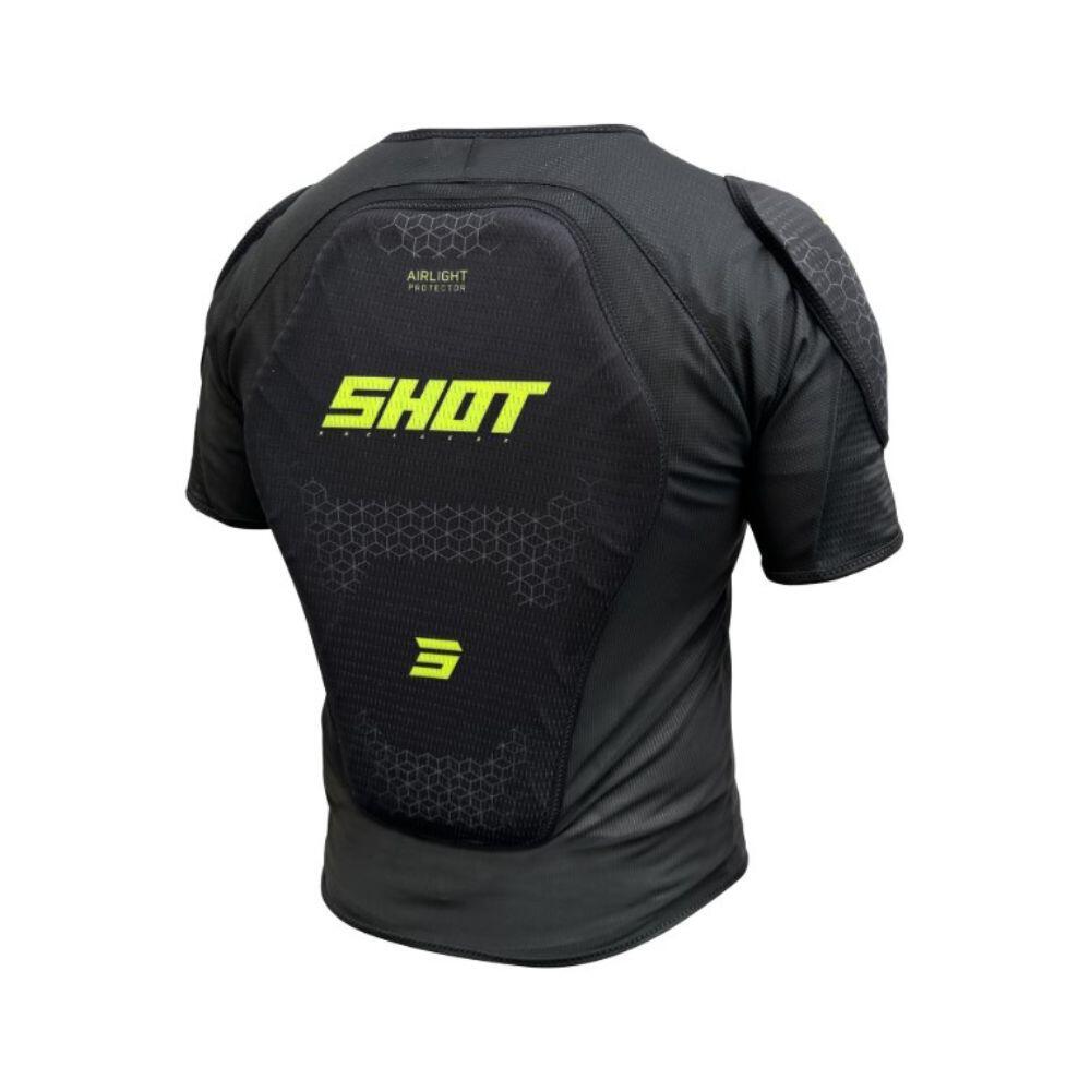 Colete Shot Airlight Kid - Mangas Curtas - Preto/Amarelo Néon 2/4