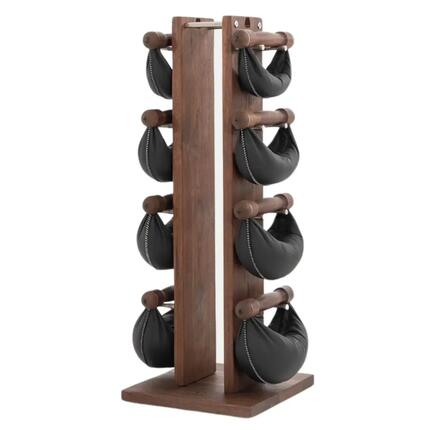 NOHRD SwingBell Toren Set Walnoot - kettlebells met opslagrek