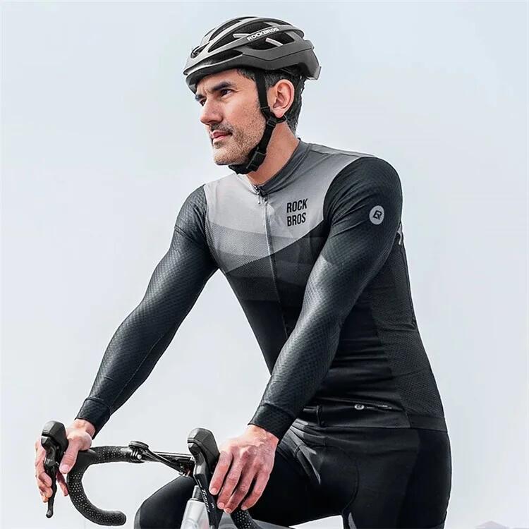 Maglia da ciclismo a maniche lunghe, giacca antivento 4/6