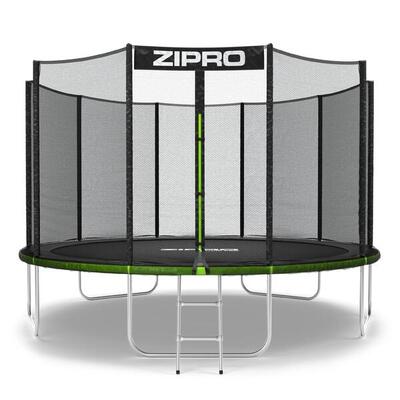 Second Life - Trampolina Zipro Jump Pro z siatką zewn. 12FT 374cm - stan dobry