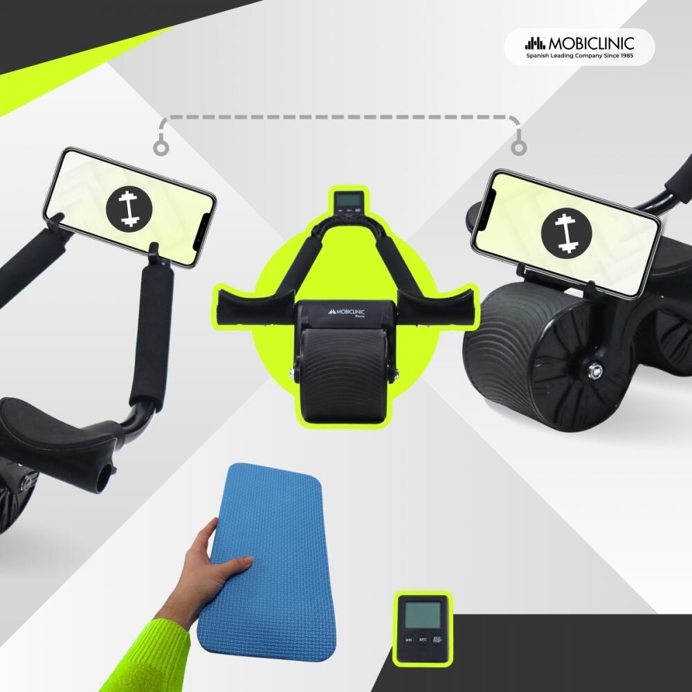 Rullo Addominali Con Rimbalzo Automatico - 6 Ruote Stabilità Max 150kg Per Allenamento Core - Foto 5