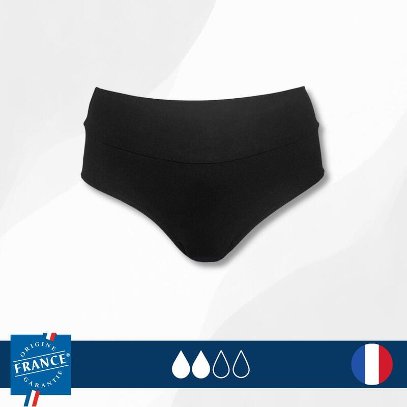 2x Costum de înot menstrual cu talie înaltă pentru adolescenți - Flux Mediu