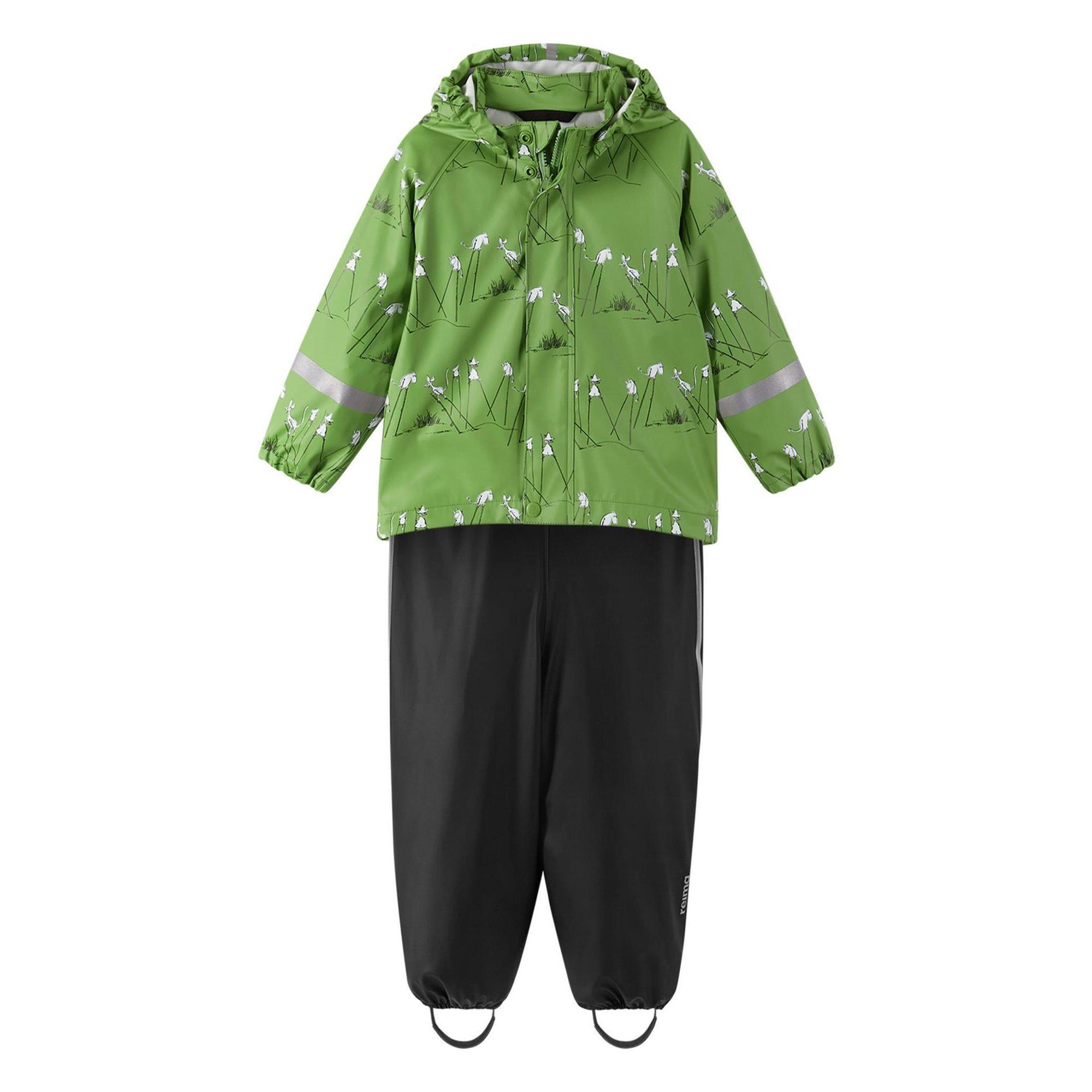 Reima - Tenue De Pluie Moomin Plask - Avec Détails Réfléchissants Et Coutures Tapées - Combinaison - Vert - 92 - Decathlon