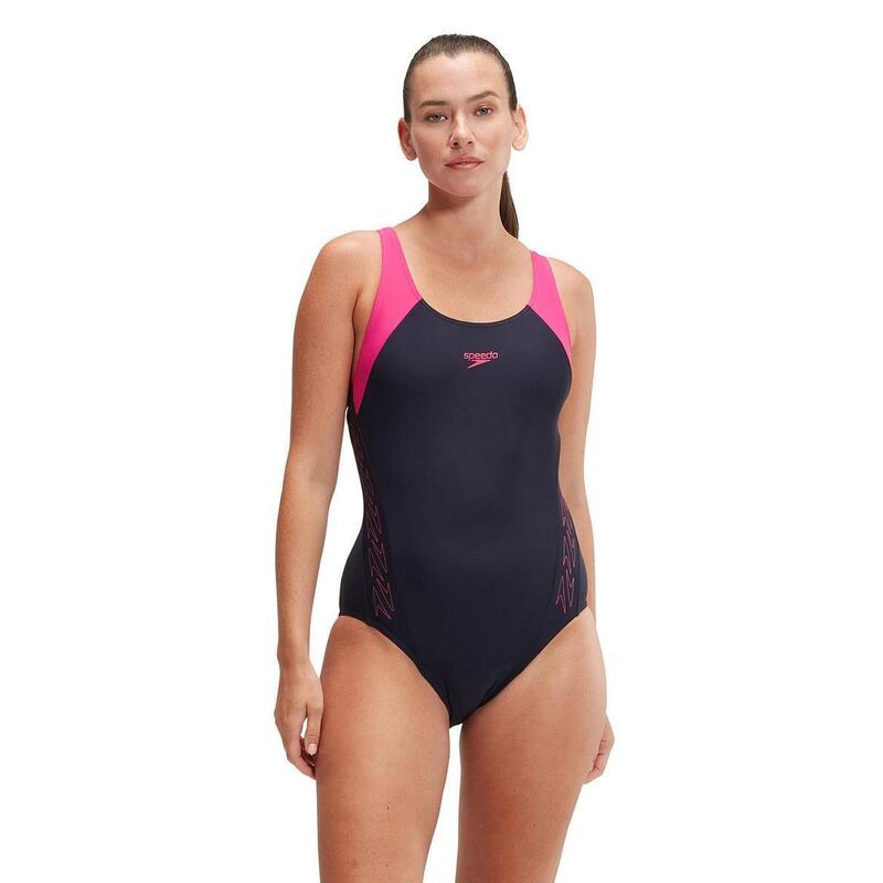 Maillot de bain Speedo HyperBoom Splice Racerback Bleu marine / Rose - Taille 30