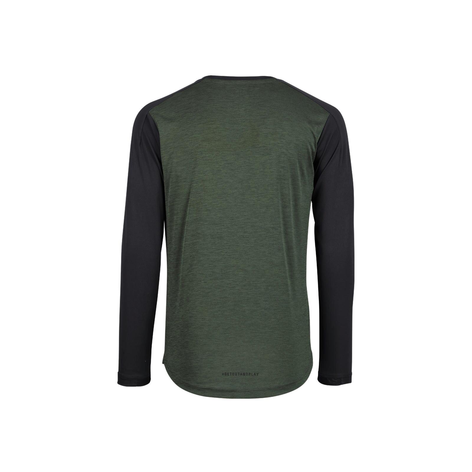 Flow X Kids Maglia a maniche lunghe oliva-nero tinta unita 3/4