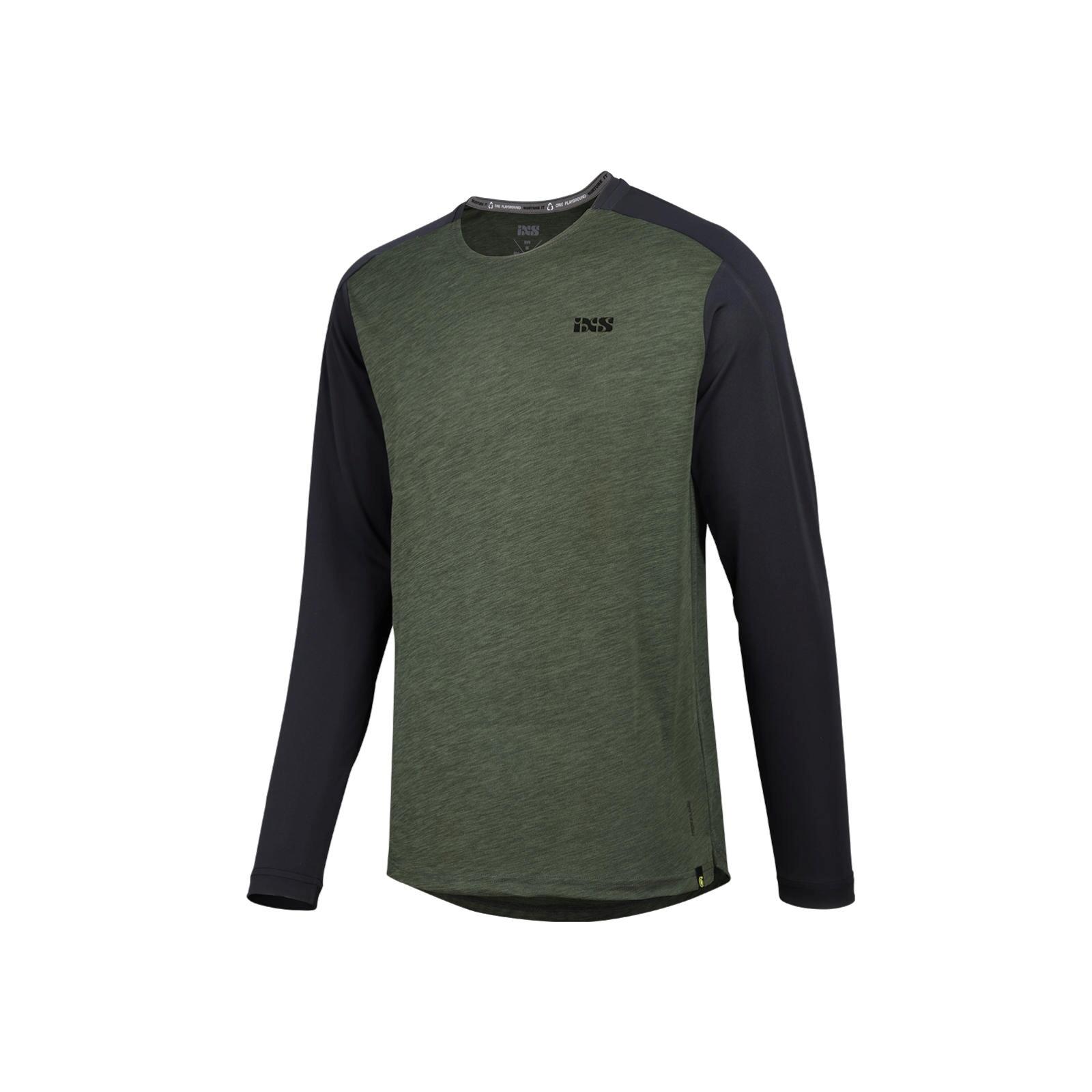 Flow X Kids Maglia a maniche lunghe oliva-nero tinta unita 2/4