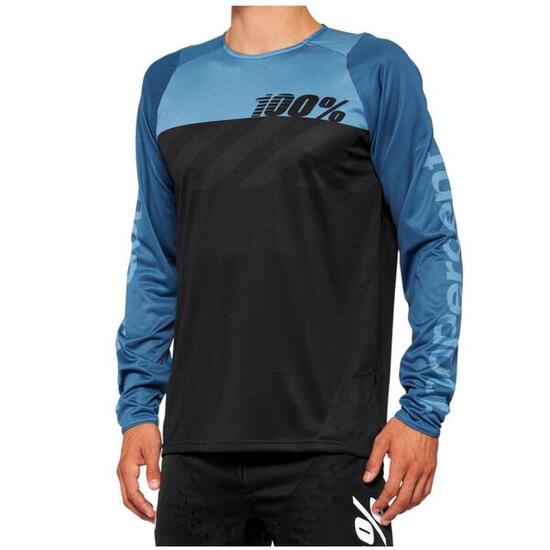 R-Core Maillot à Manches Longues - Noir/Bleu Ardoise