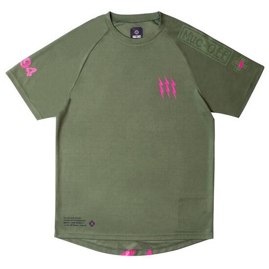 Maglia da motociclista Muc-Off manica corta verde