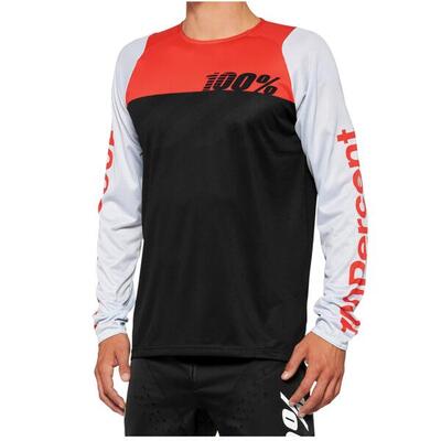 Maglia a manica lunga R-Core - Nero/Rosso Corrente