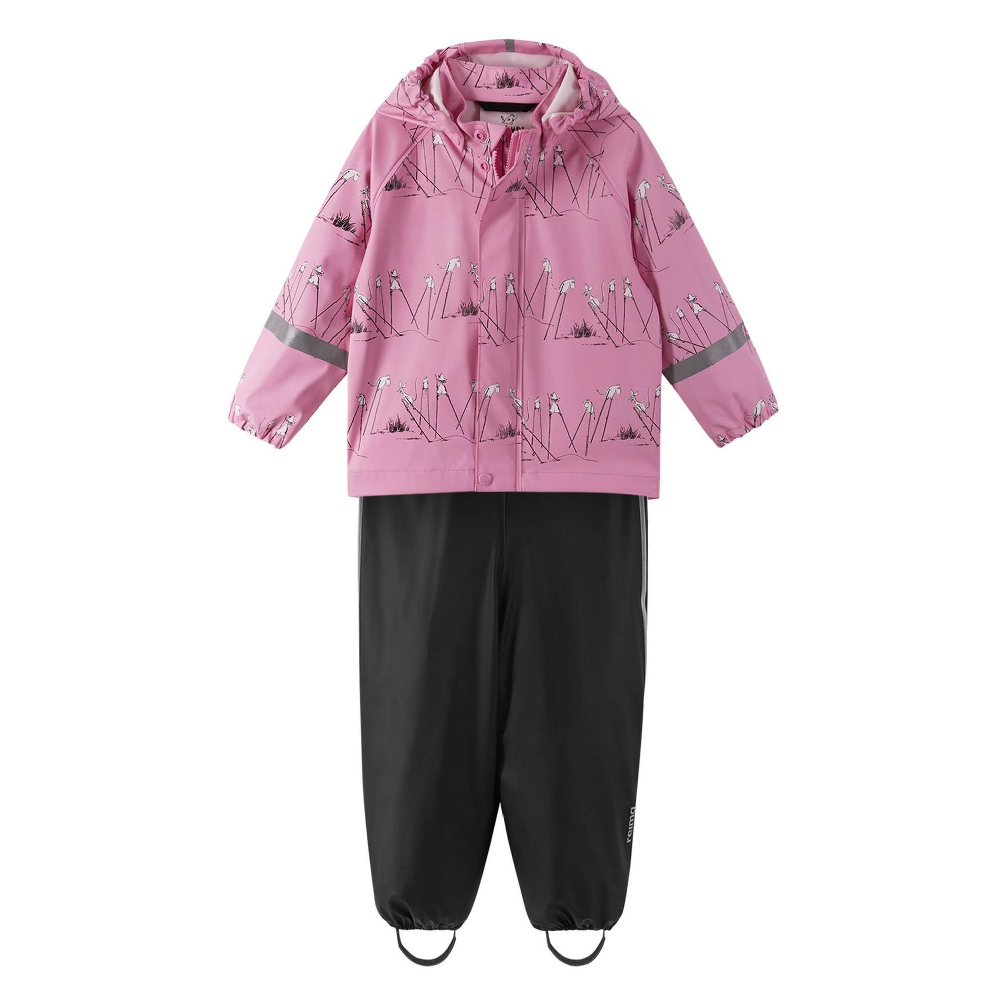 Reima - Tenue De Pluie Moomin Plask - Avec Détails Réfléchissants Et Coutures Tapées - Combinaison - Rose - 92 - Decathlon