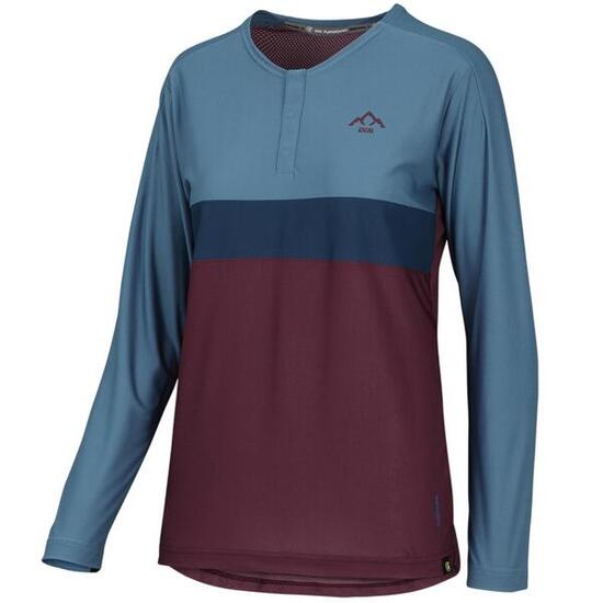 Flow XTG - Henley a maniche lunghe da donna - Uvetta / Navy