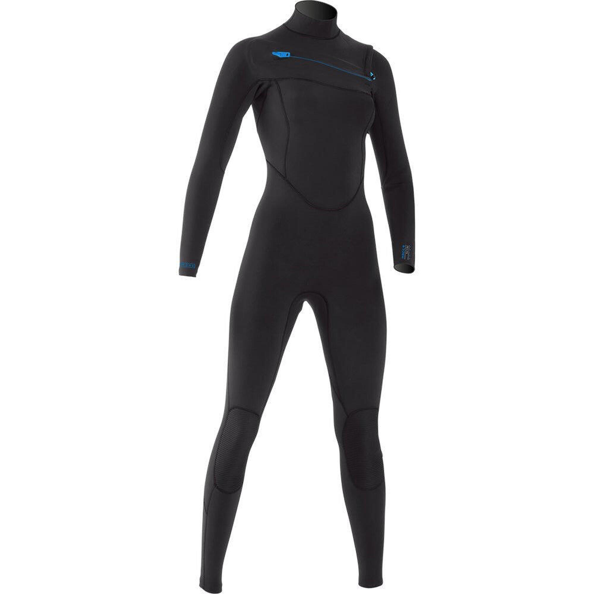 Mdns - 2/2 Puure - Polar Yulex Zip Poitrine L/s Combinaison Surf Femme - Combinaison De Surf - Bleu|noir - 42 M/l - Decathlon