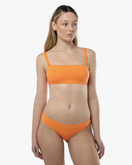 top per costume da bagno arancio da donna in mat. sintetico da nuoto