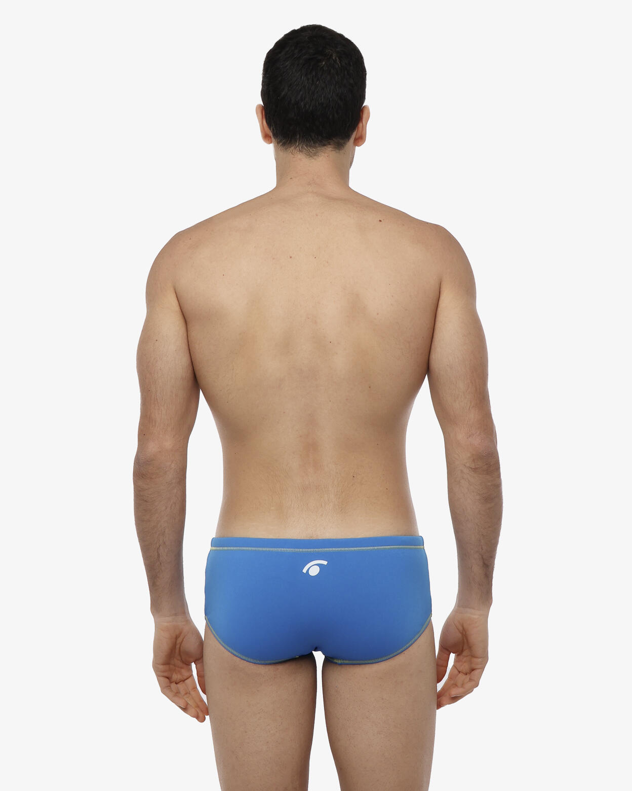 Maillot de baño hombre royal et jaune en matière synthétique pour la natation 2/5