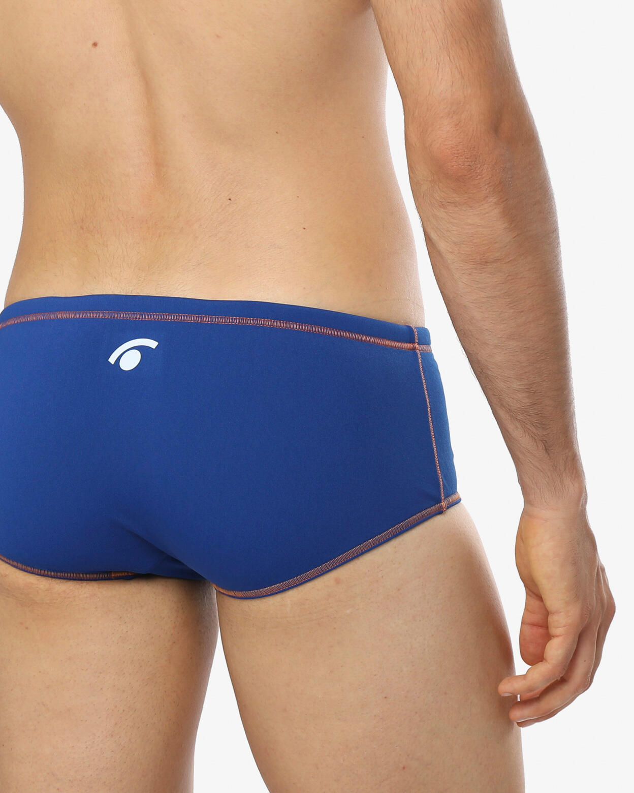 Traje de baño sintético azul fluorescente y naranja para hombre 4/5