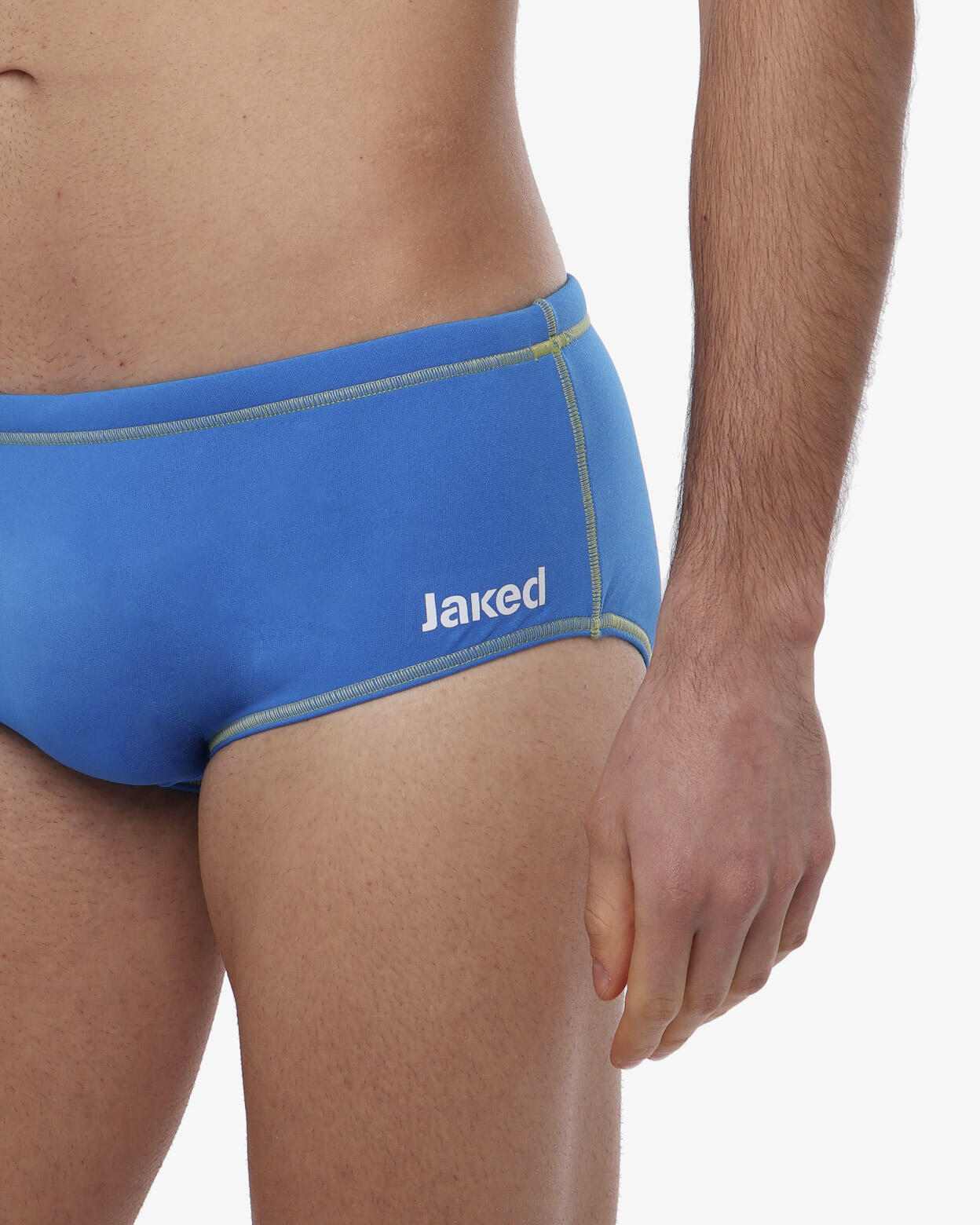 Maillot de baño hombre royal et jaune en matière synthétique pour la natation 3/5
