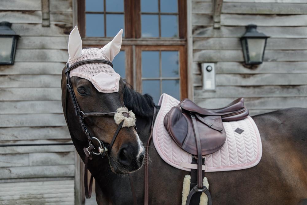 Wellington Oornetje - Velvet Pearls - Roze - Voor Paard 5/7