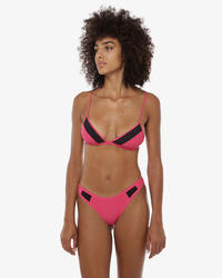 Bas de maillot de bain rose pour femme en matière synthétique pour la natation