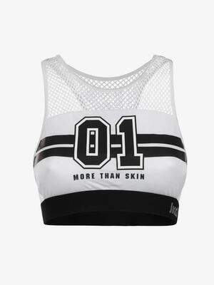 Lichtroze synthetische badmodetop voor dames