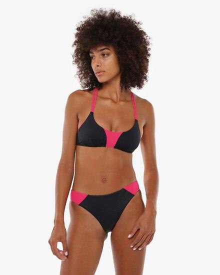 Slip de bain synthétique noir pour femme