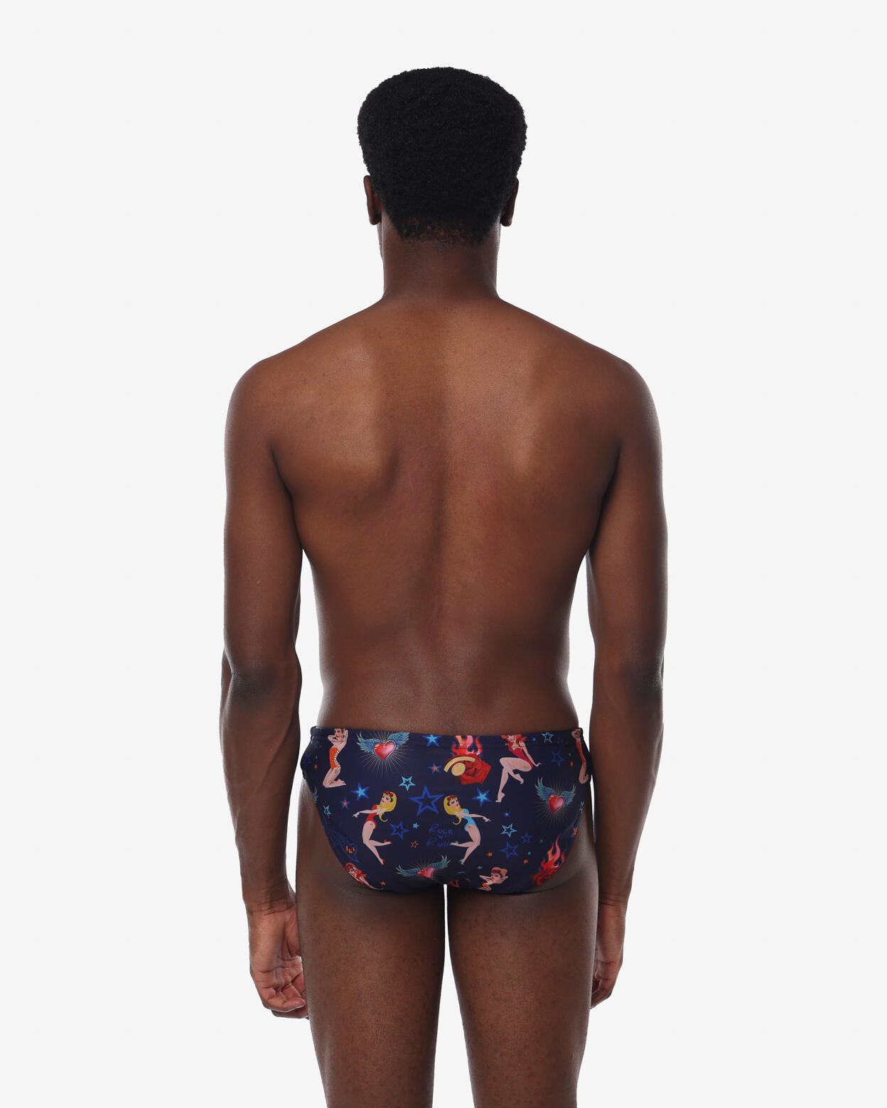 Maillot sintético azul para hombre 2/4