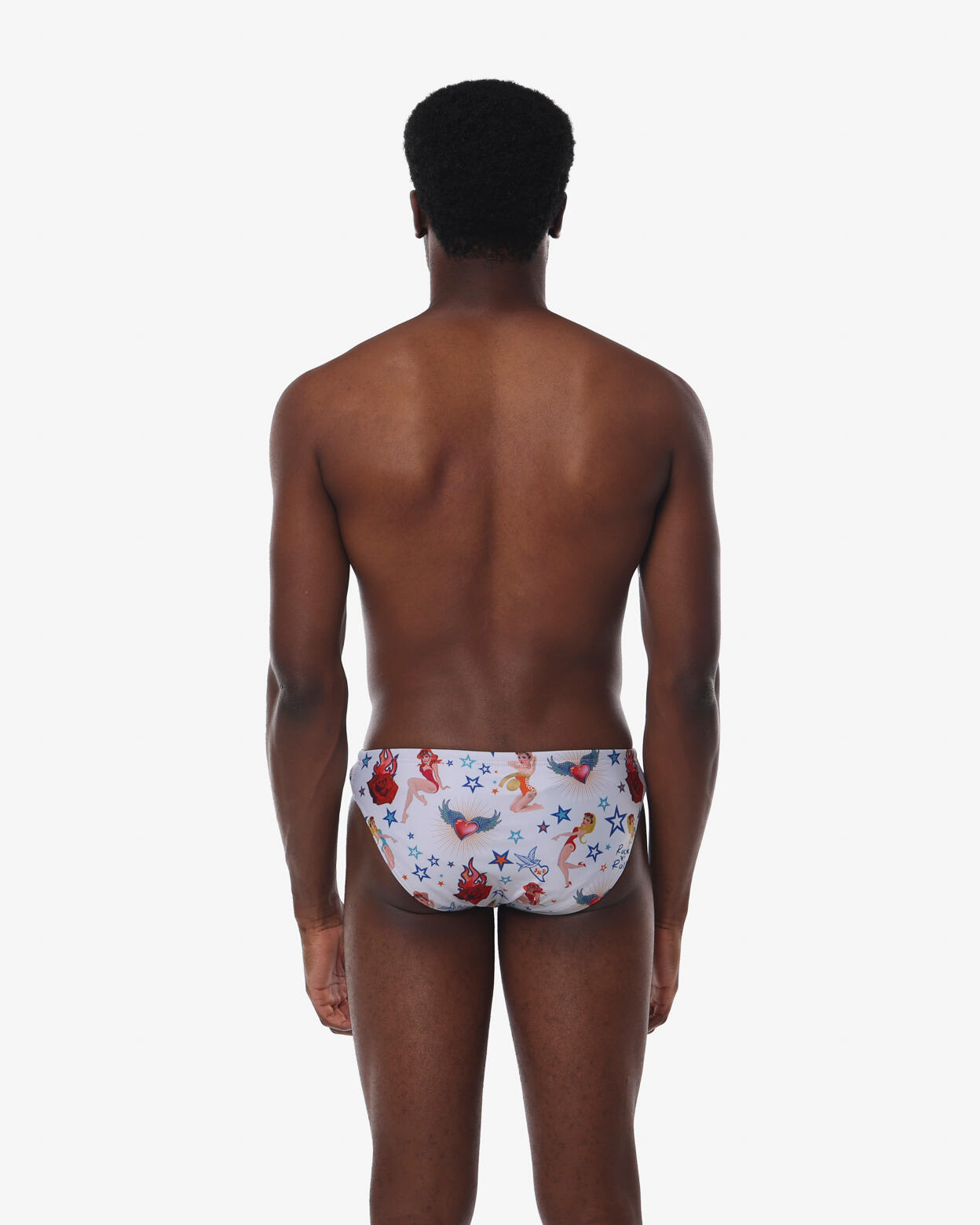 Traje de baño sintético blanco para hombre 2/4
