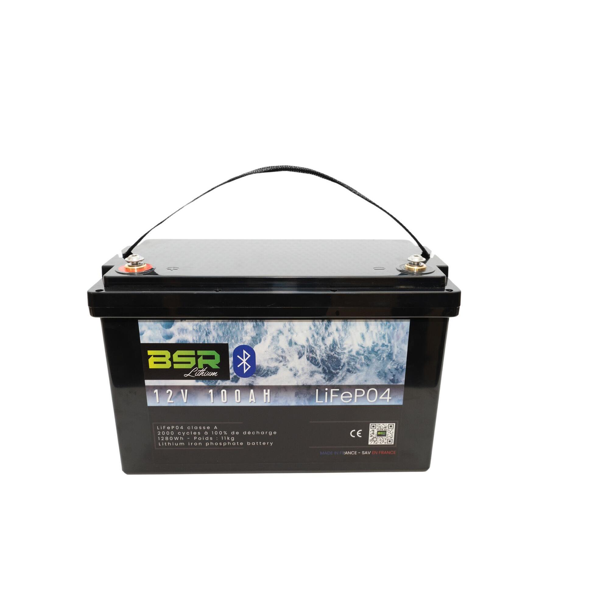 Bsr - Batterie Lifepo4 12v/100 Ah + Chargeur Non Étanche 10a - Batterie - Noir - Taille Unique - Decathlon