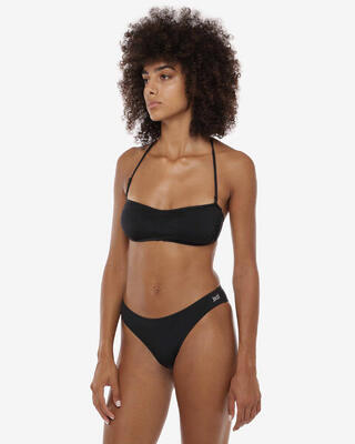 Zwarte synthetische badslip voor dames