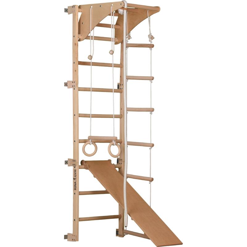 Drabinka gimnastyczna dla dzieci i dorosłych Rinagym Eco-pine+slide