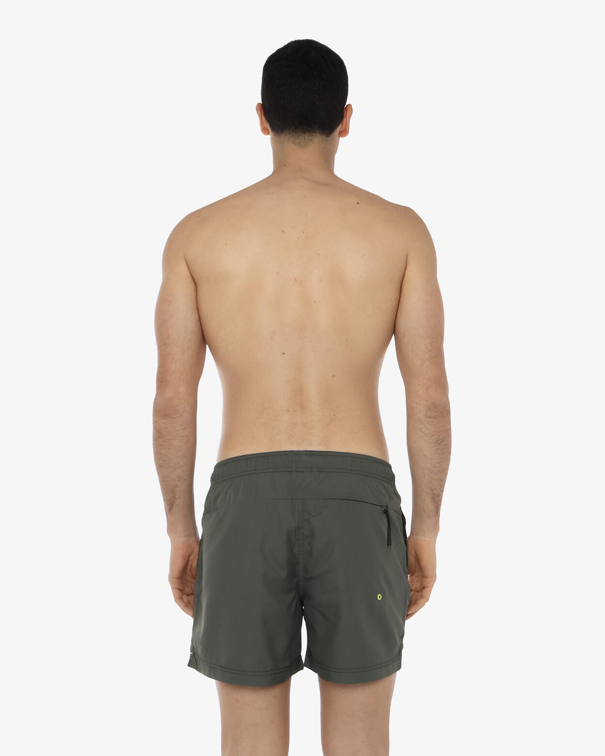 Maillot de bain synthétique vert militaire pour homme 2/5