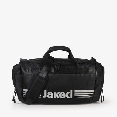 borsa nero e argento da uomo e donna in mat. sintetico da fitness