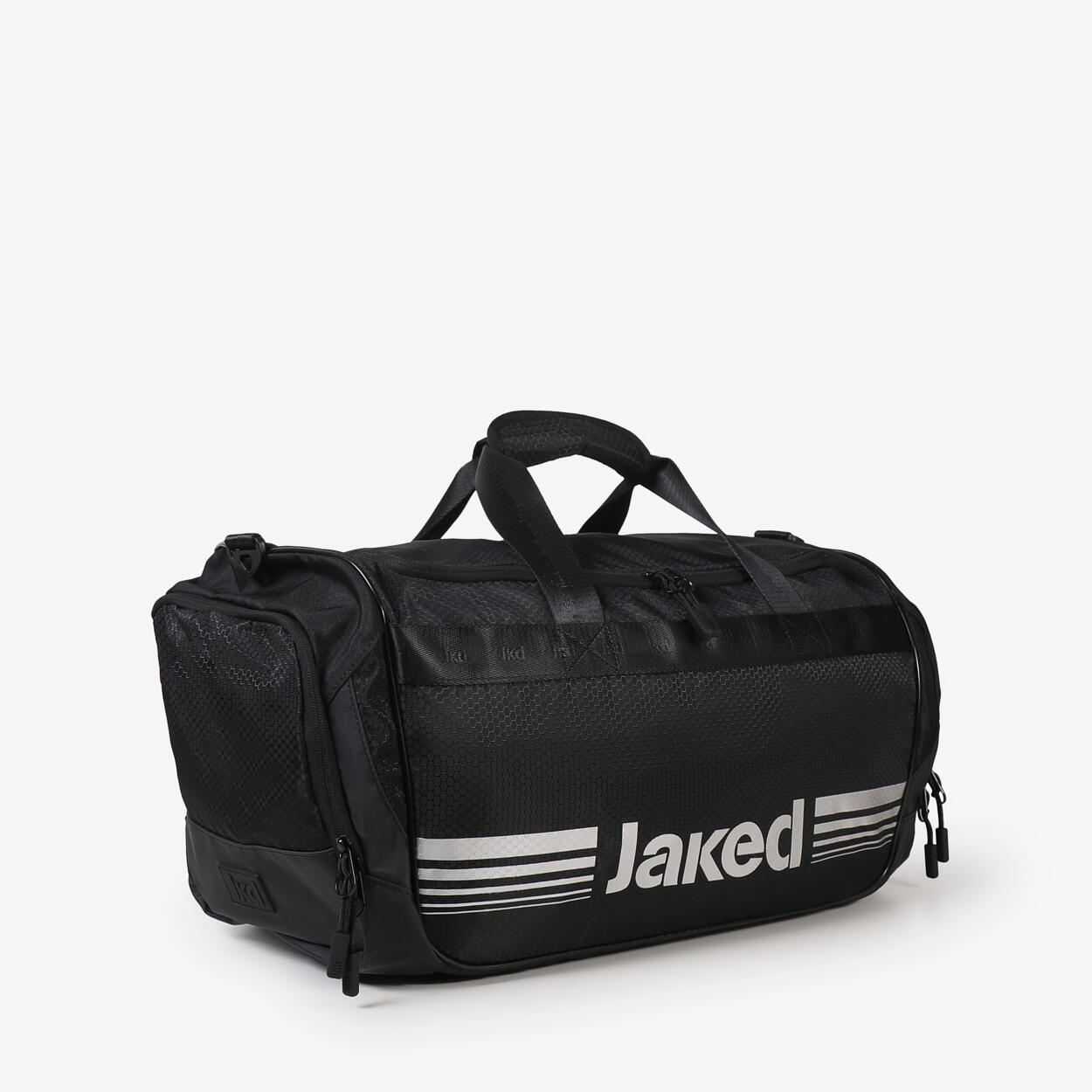 Sac de fitness synthétique noir et argent pour homme et femme 2/4