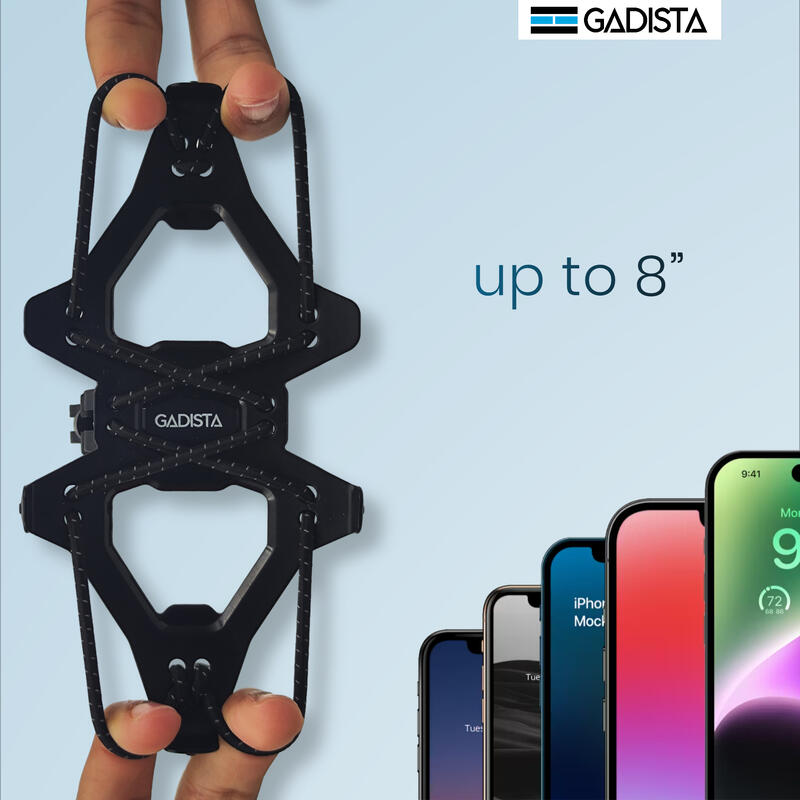 GADISTA FRANCE, support telephone velo 7 pouces avec Boîte à Gants Intégrée,360°
