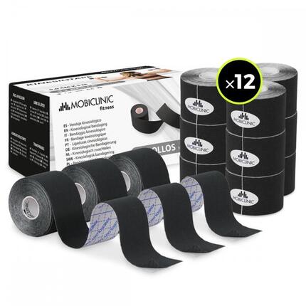 Kinesiotape Bandage kinésiologique (12 un.) Noir bande kinesiologie