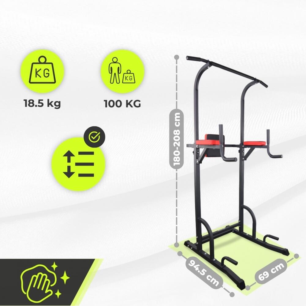 Power Tower Chaise romaine MultiFit Verstelbaar Multifunctionele Bestand 100 kg 2/8