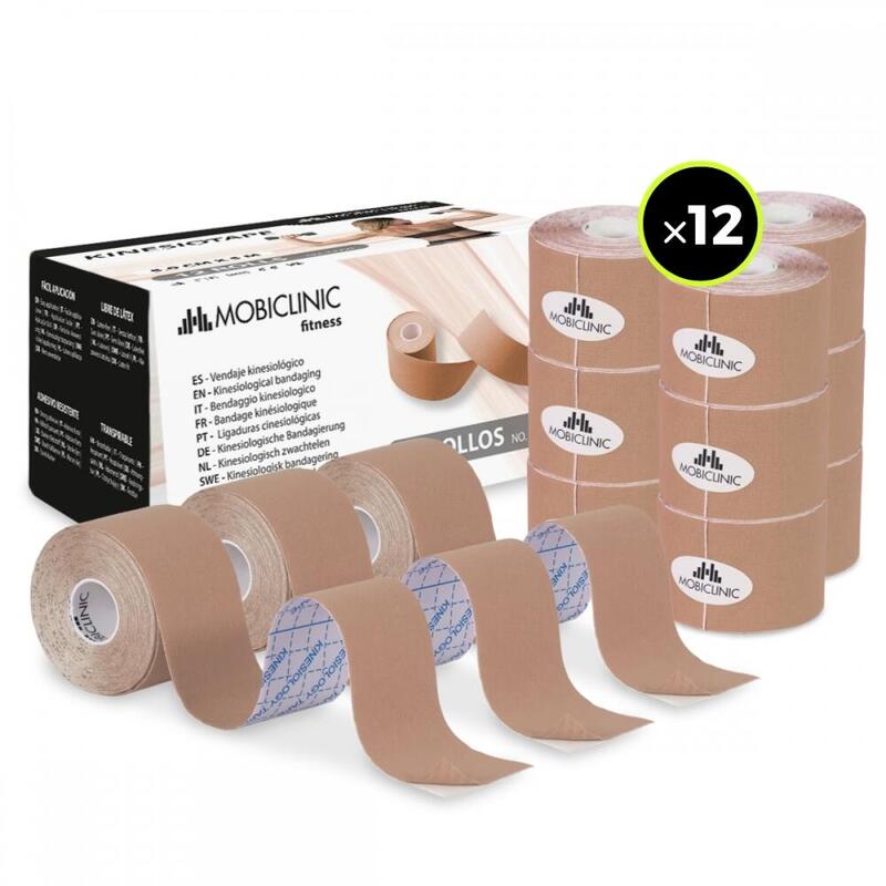 Présentoir/Boîte avec Bandage kinésiologique tape kinesiologie (12 un.) Beige