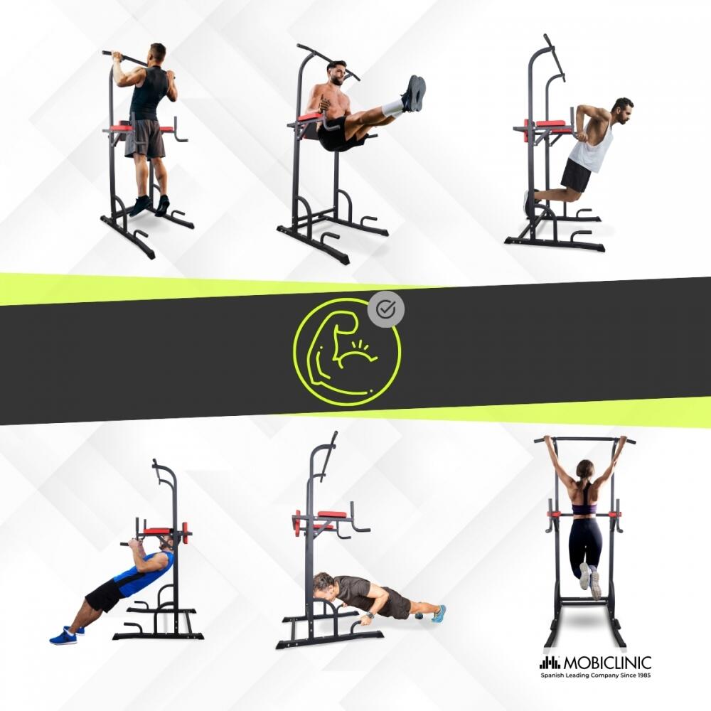 Power Tower Chaise romaine MultiFit Verstelbaar Multifunctionele Bestand 100 kg 3/8