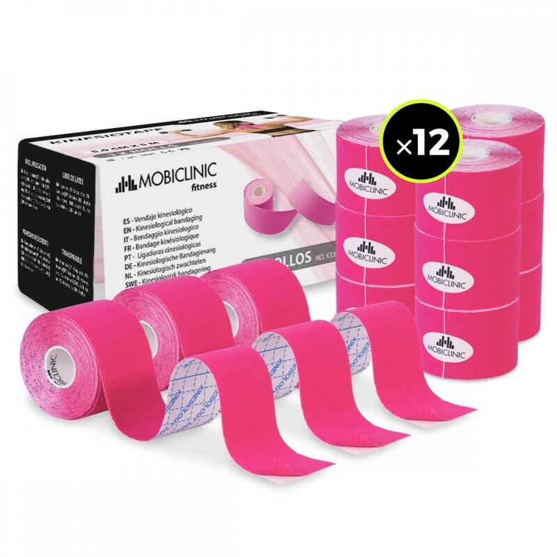 Présentoir/Boîte avec Bandage kinésiologique tape kinesiologie (12 un.) Rose