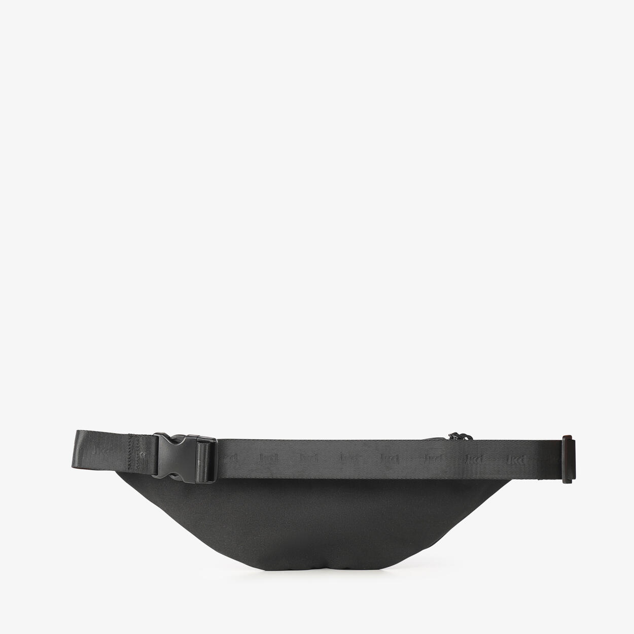 Zwarte en zilveren fitness heuptas voor heren en dames van synthetisch materiaal 3/4