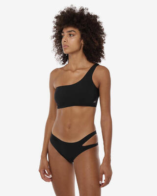 Schwarze Damen-Badehose aus Synthetik
