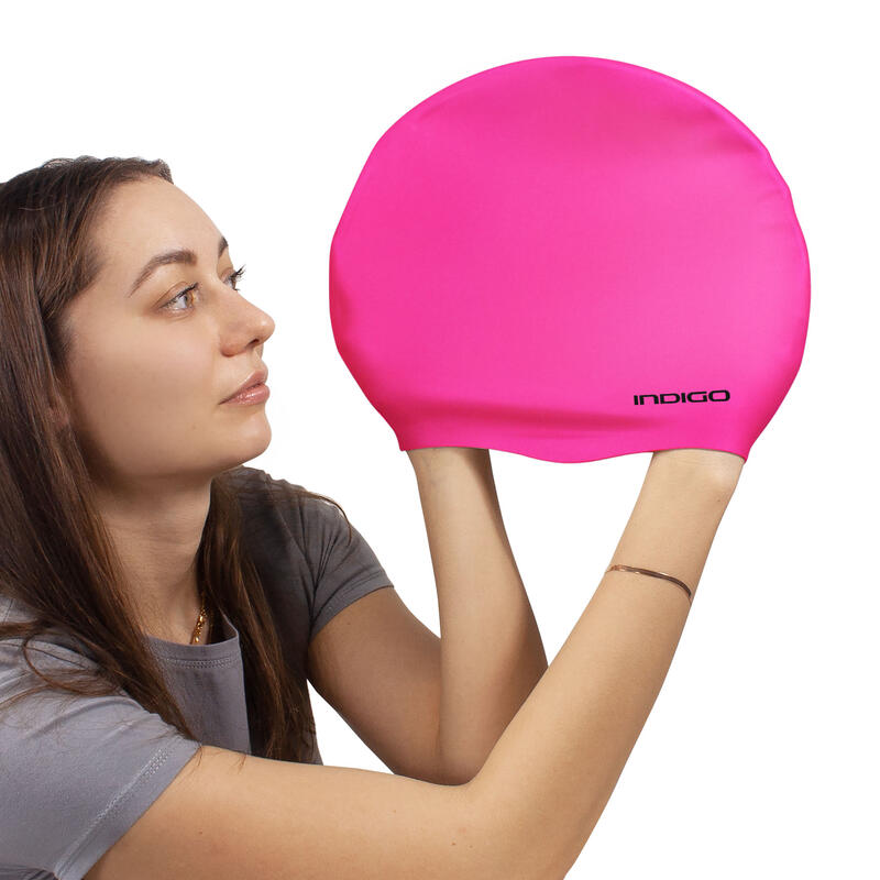 Bonnet de Natation Silicone Étanche pour Cheveux Longs Extra Grand