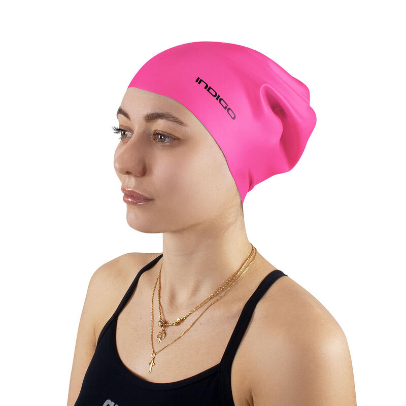 Bonnet de Natation Silicone Étanche pour Cheveux Longs Extra Grand