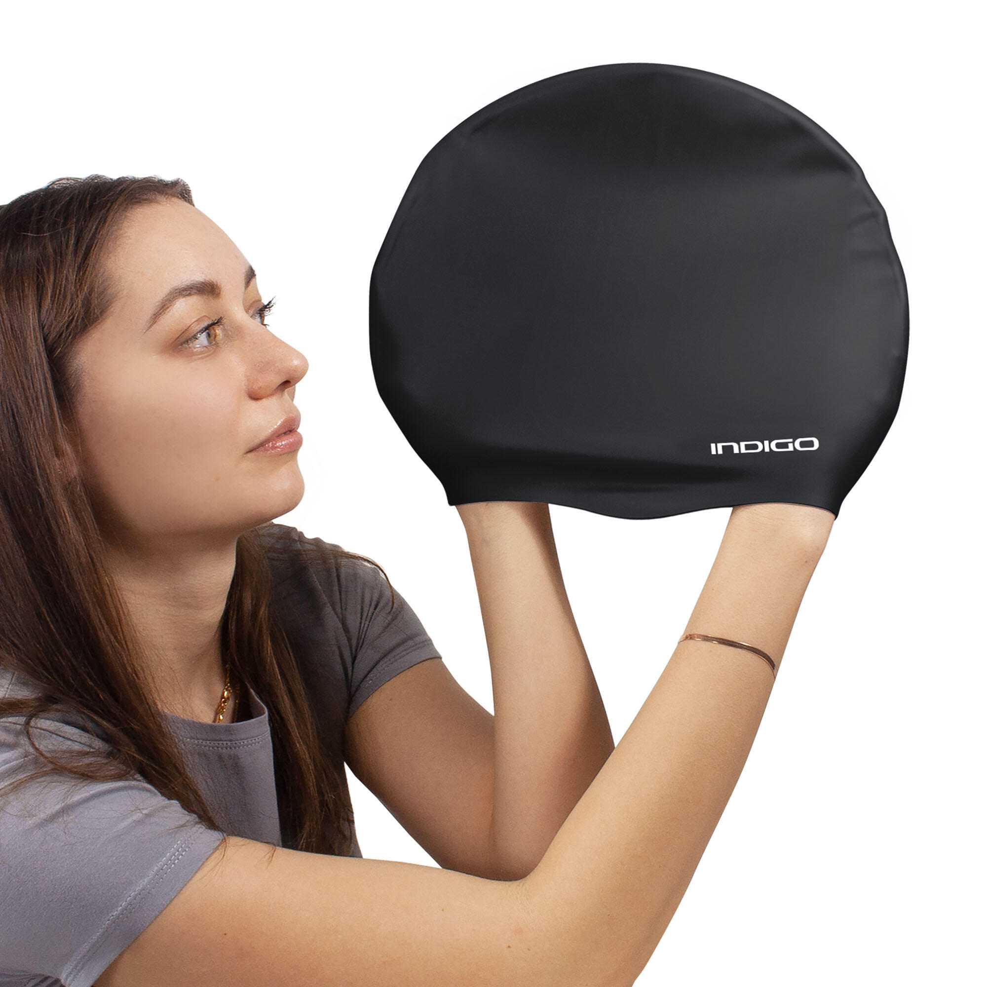 Bonnet de Natation Silicone Étanche pour Cheveux Longs Extra Grand 5/5
