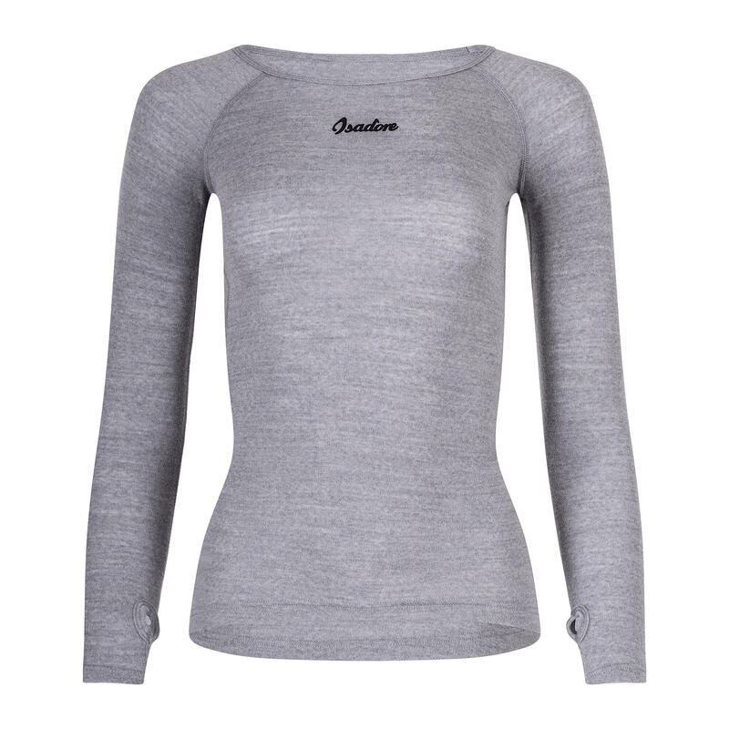 Première couche ML 100 % mérinos pour femme Gris