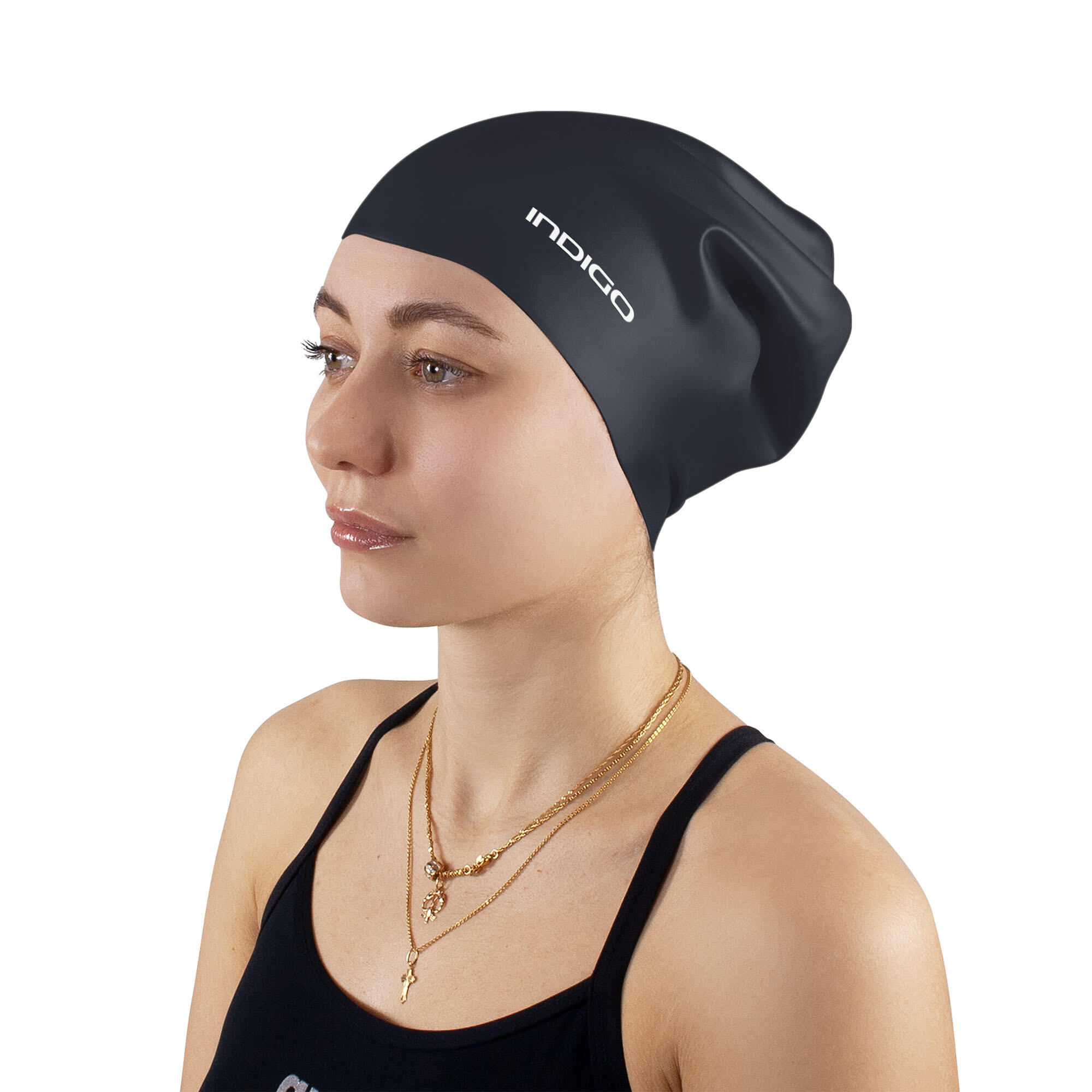 Bonnet de Natation Silicone Étanche pour Cheveux Longs Extra Grand 4/5