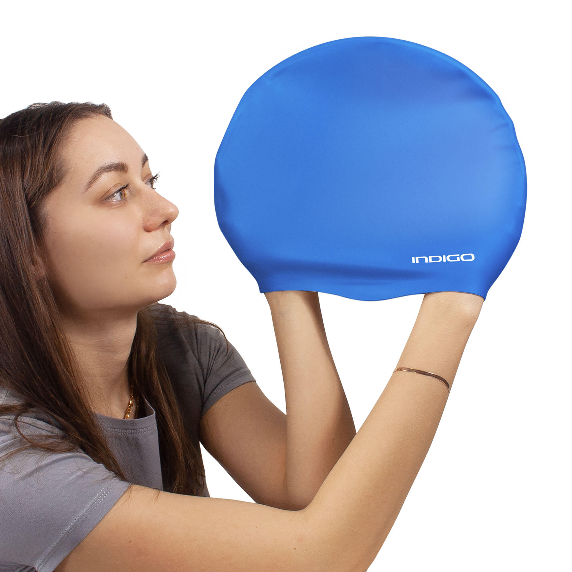 Bonnet de Natation Silicone Étanche pour Cheveux Longs Extra Grand 5/5