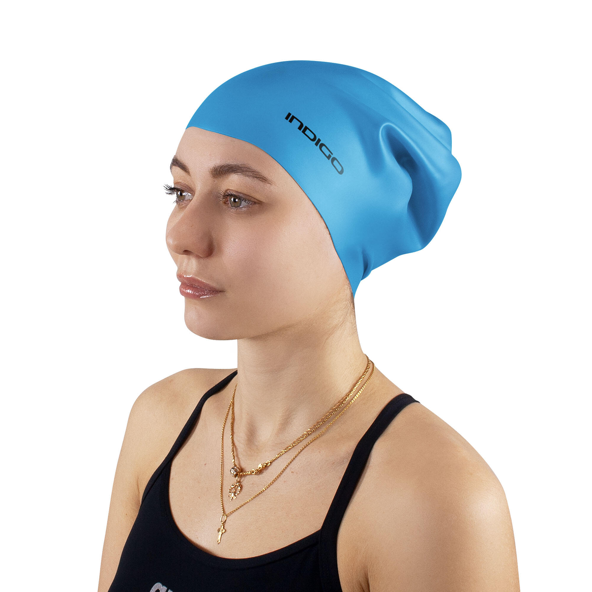 Bonnet de Natation Silicone Étanche pour Cheveux Longs Extra Grand 4/5