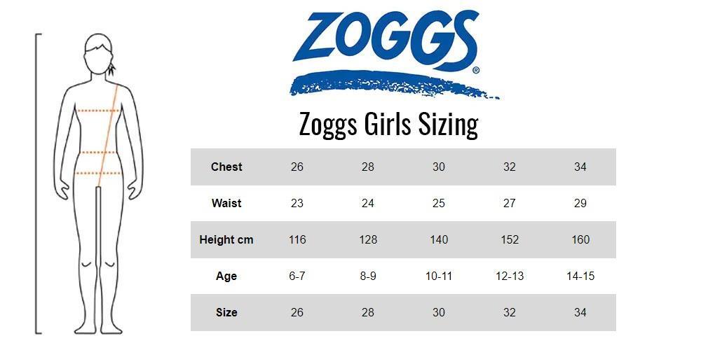 Costume da bagno Zoggs Blue Fish Sprintback per ragazze 6/6